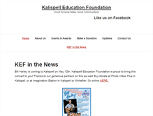 Tablet Screenshot of kalispelleducationfoundation.org